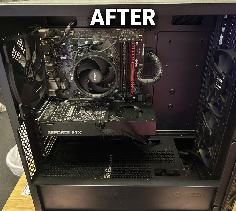 After: interior of a customer PC after our service