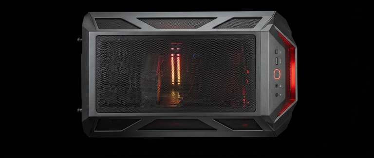 Top view of a finished Regal custom PC build